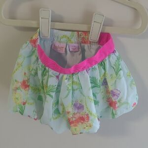 Ted Baker Baby Skirt with Green and Pink Floral Design 0-3 Months